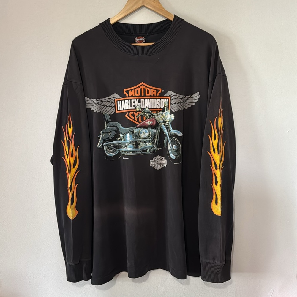 Vintage Harley Davidson Long Sleeve Shirt / XL / Year 2000 / Single Stitch